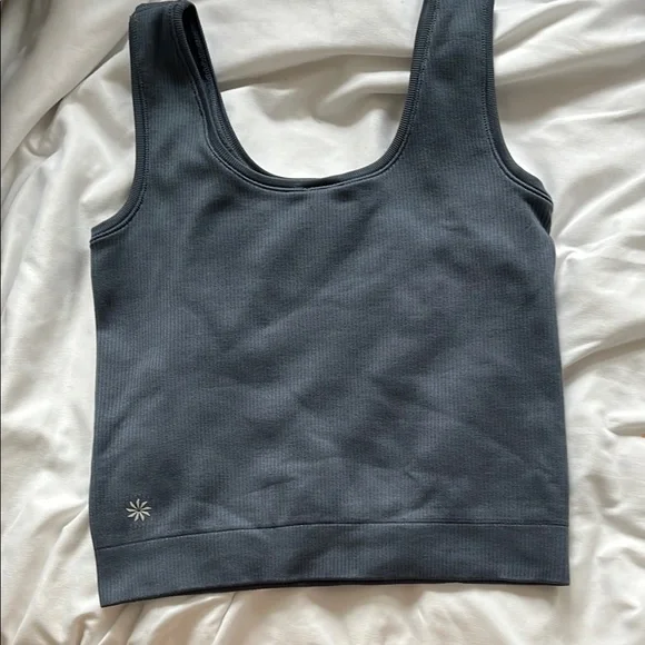 Athleta girls Ribbed Tank Top - Gray XL 14 - Picture 3 of 3